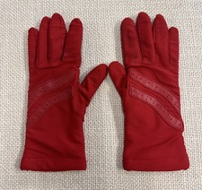 Vintage Sheer Energy L'eggs Red Nylon Blend Driving Gloves One Size Women
