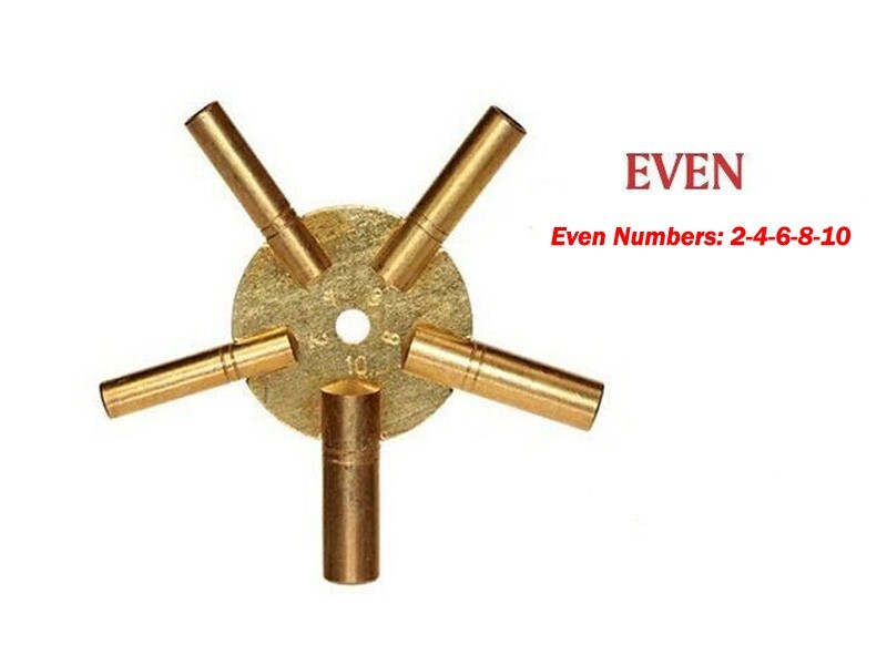 5IN1 Even Number Brass Wall Clock Winding Key246810 Clock Keys Universal eBay