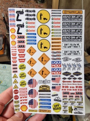 ''Multi-Brand'' stickers Scale 1/10 Stickers decals Decals RC accessories