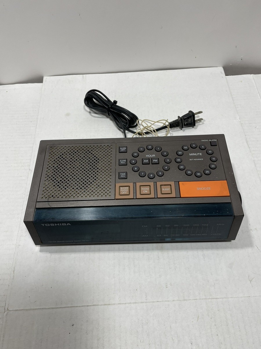 TOSHIBA RC-K1 クロックラジオ Vintage Toshiba RC-K1 AM FM Band Alarm Clock Radio LCD Display