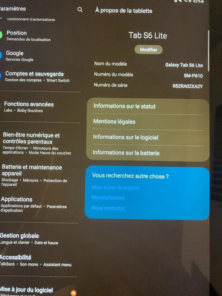Samsung Galaxy Tab S6 Lite · 64GB · Wi-Fi, photo 4 sur 5