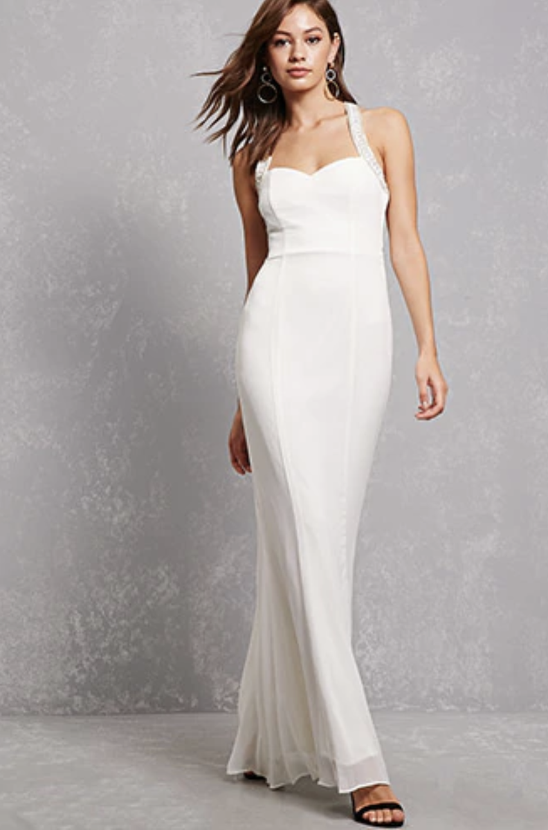 rhinestone white prom dress Jovani 42638 Long Prom Dress Off White / 2