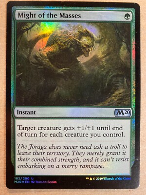 MTG 1x FOIL Might of the Masses Core Set 2020 M20 Magic the