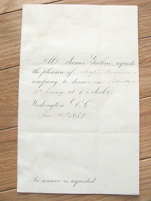   COLONEL ALEXANDER BOWMAN US TREASURY BUILDING  ARCHITECT 1857 ITEM