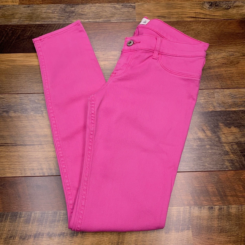 Abercrombie Kids Skinny Jeans 16 Pink Low Rise Stretch  - Image 3 of 4