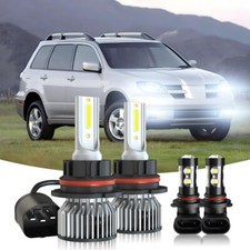 For Mitsubishi Outlander 2003 2004 Combo 4x Led Headlight Fog Light Bulb 6000k For Mitsubishi Outlander 2003 2004 Combo 4x Led Headlight Fog Light Bulb 6000k