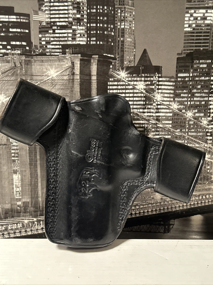 Винтажная редкая кожаная кобура Lou Alessi OWB 22 R Pull the Dot Buffalo CQC/S - Изображение 4 из 4