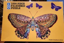 1995 F.X. Schmid Whimsical Butterfly Shaped 1000 Piece Puzzle
