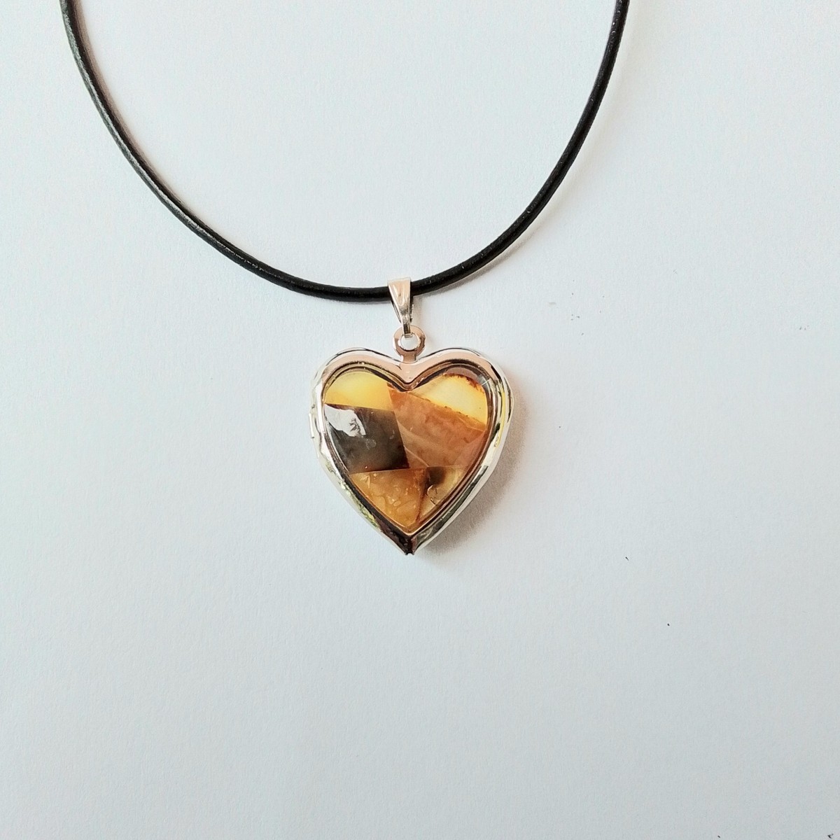 Baltic Amber Small Heart Necklace Baltic Amber Small Heart Necklace
