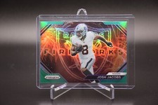 2023 Prizm Josh Jacobs Fireworks Green Prizm No. F-17