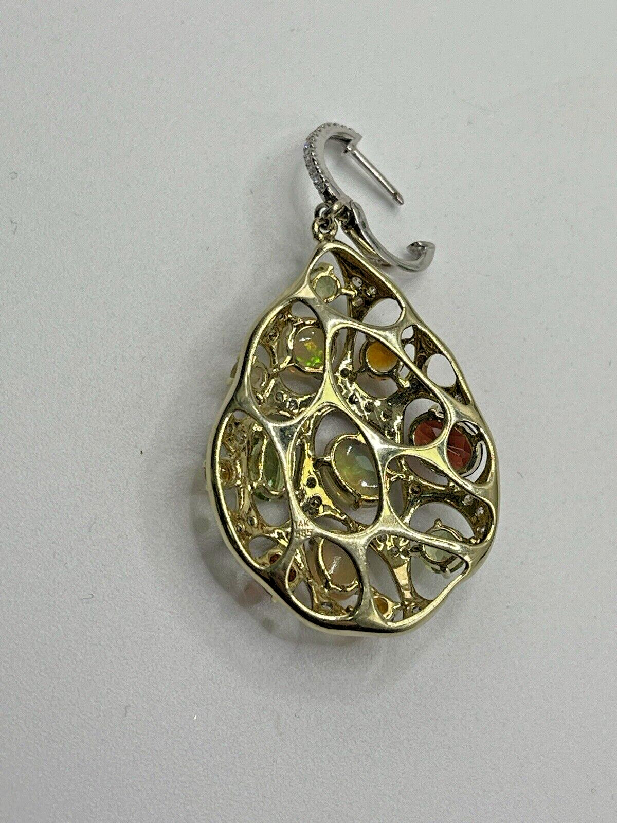 14kt Multi Gemstone Dangle Earrings - image 9