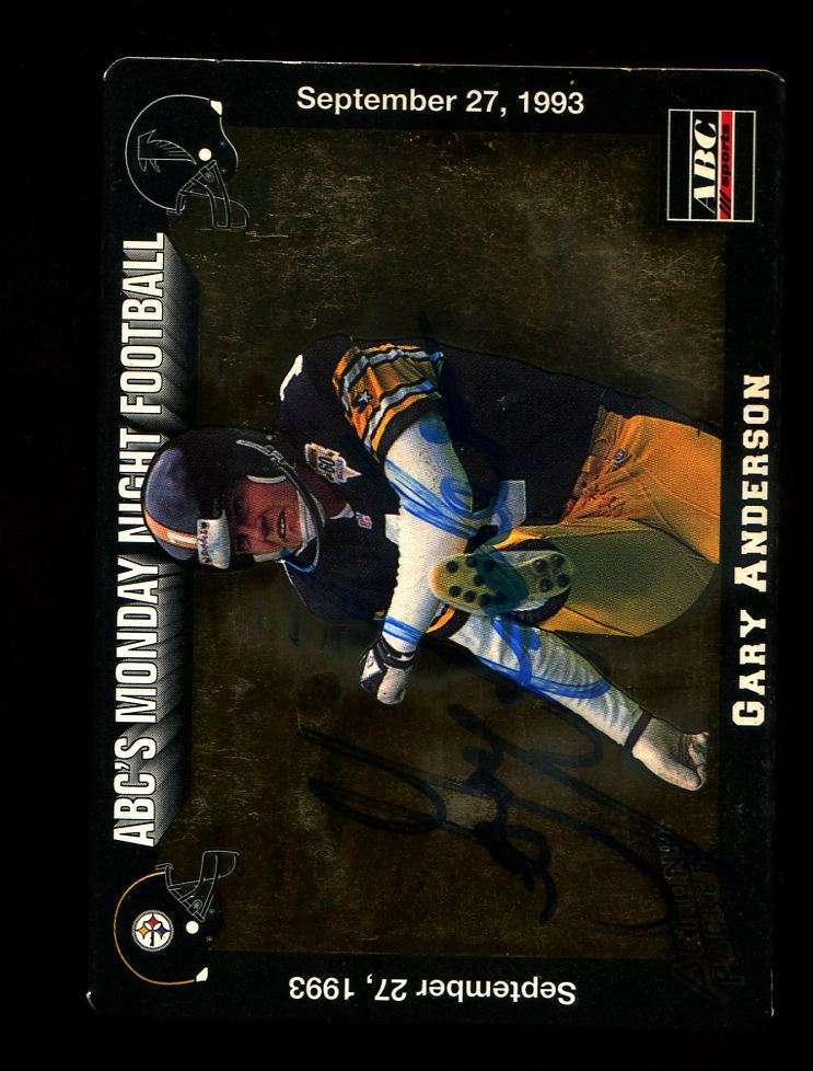 Gary Anderson Autograph Signed 1993 Action Packed Monday Night FB Steelers