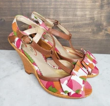 Poetic Licence London T Strap womens Wedge Heels Sandals Shoe Size 37 US 6.5