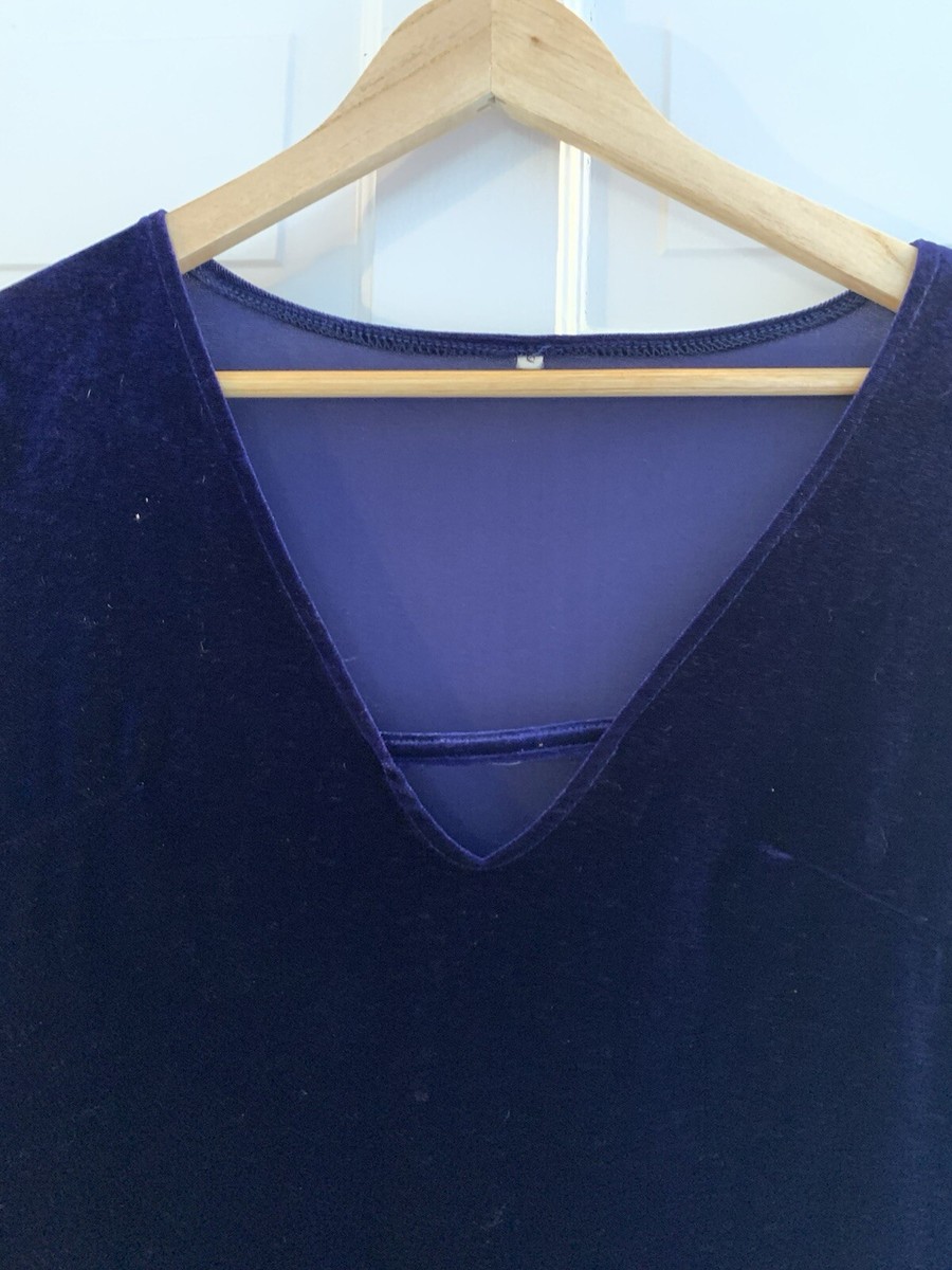 blue velvet tunic dress LuxeVelvet Serenity Asymmetrical Tunic (Navy) main image 0