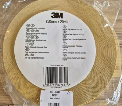 TOP QUALITÄT 3M GELB ANTIRUTSCH BODENBAND 50 X 20 MTR....GEFAHR..HSE..SICHERHEIT..
