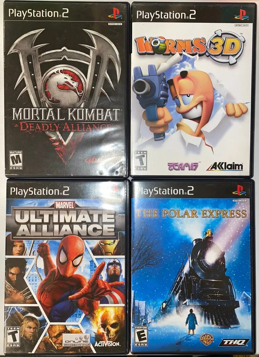 Playstation 2 Games Bundle Mortal Kombat, Worms 3D, Ultimate Alliance,  Polar Ex