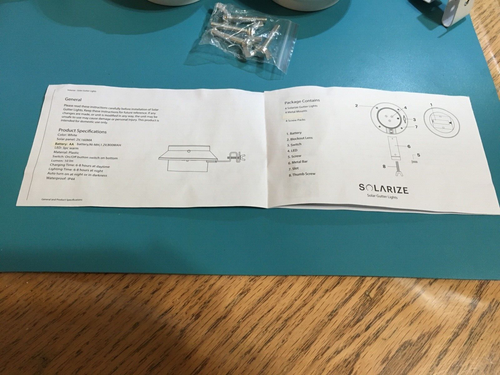 Solarize 4 Solar Gutter Lights White Plastic 6-8 Hour Charge, pre-owned not used - Picture 8 of 8