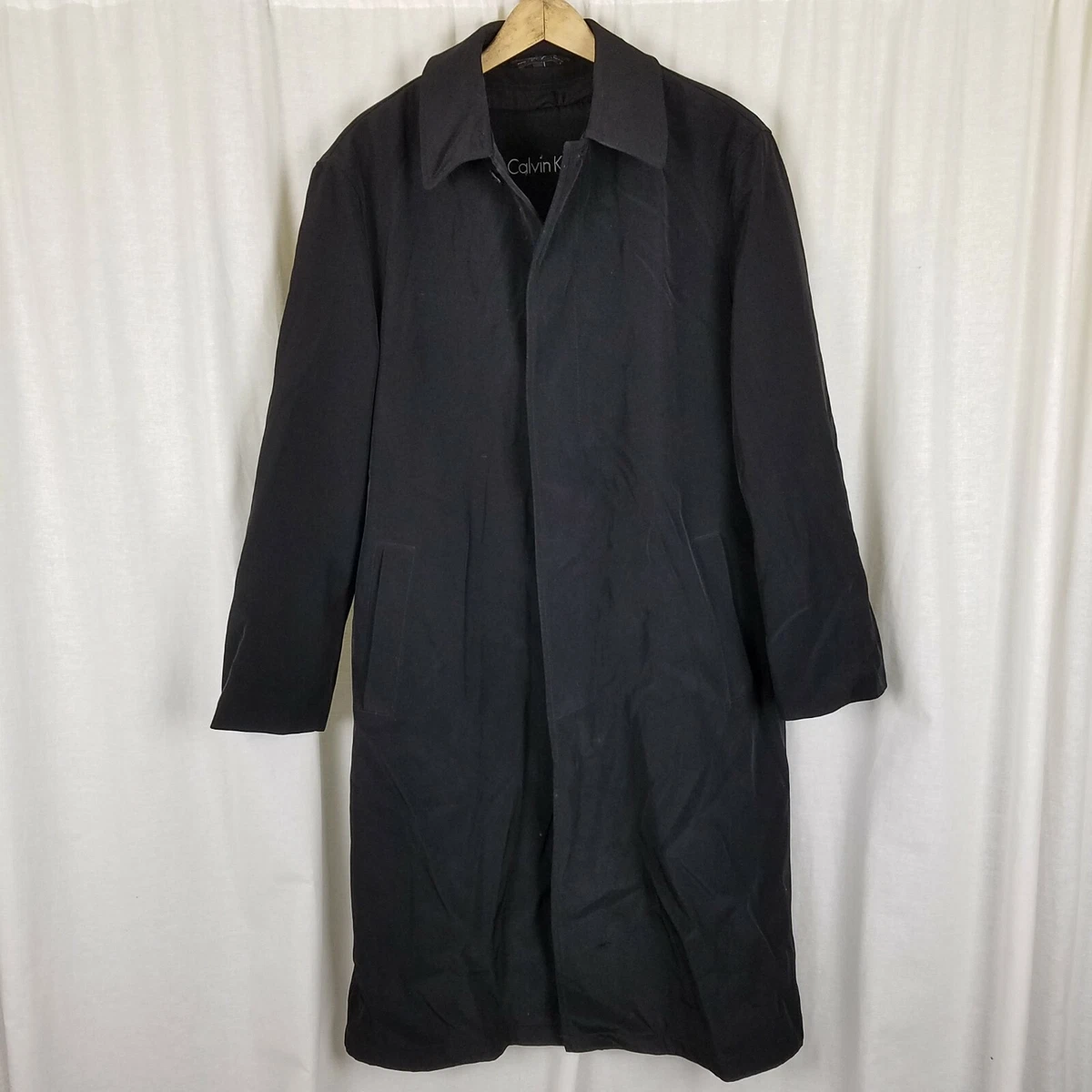 Calvin klein black store coat mens
