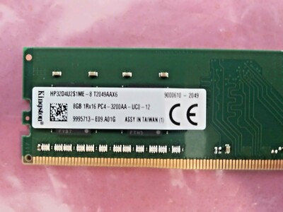 HP32D4U2S1ME-8 | Kingston 8GB PC4-25600 (DDR4-3200) 1Rx16 Desktop