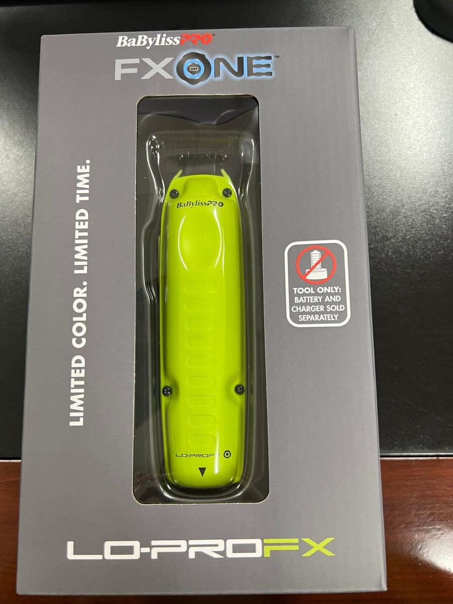 BaByliss PRO FXONE LO-PRO FX Limited Trimmer Neon Yellow + BATTERY