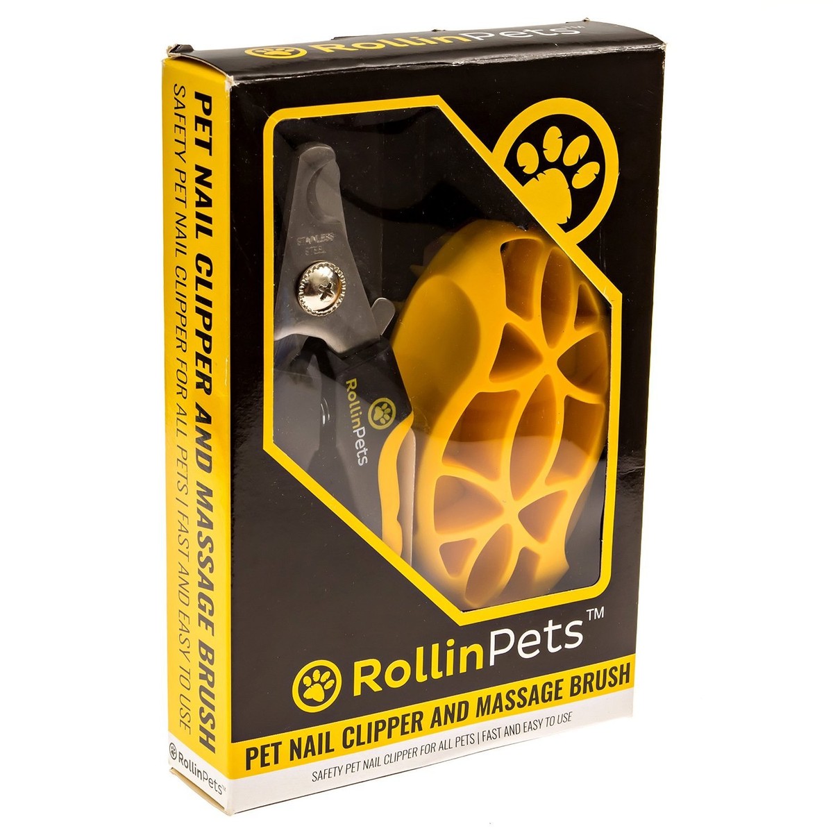 RollinPets Claw Care Nail Pet Clipper (FREE MASSAGE BRUSH And BAG INCLUDED)