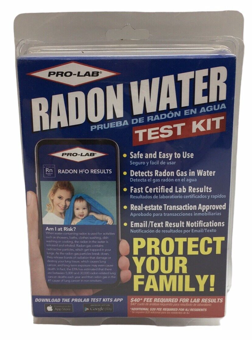 ProLab Radon In Water Test Kit Radon Gas Water Detector Testing Kit