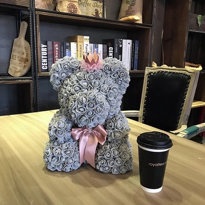 infinity rose teddy bear