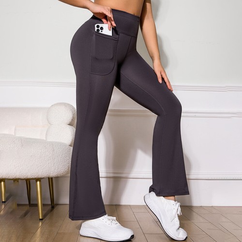 Bootcut Yoga Pants with Pockets for Women Flared Leggings High Waisted Trousers - Picture 14 of 26