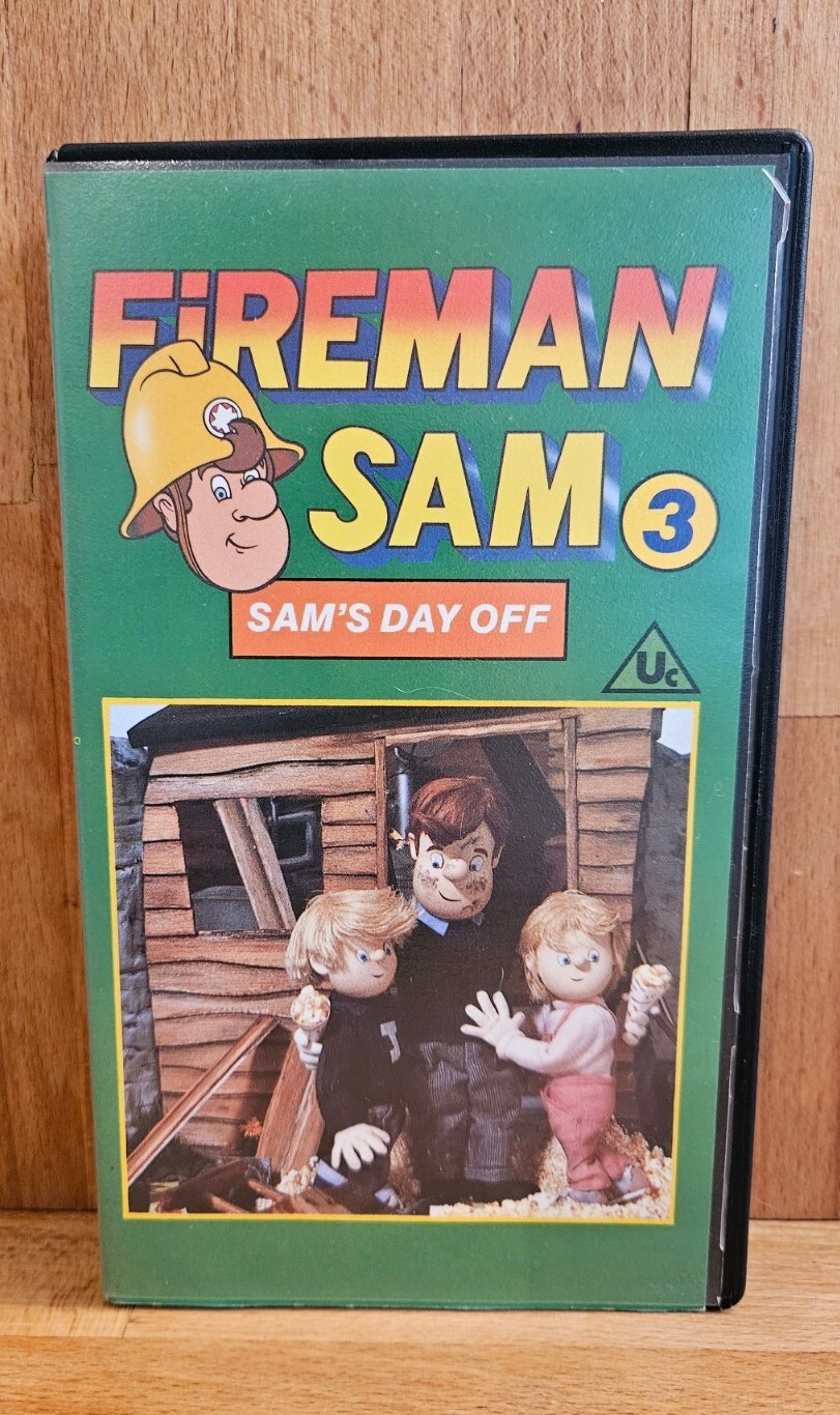 Fireman Sam 3 Sam's Day Off BBC Video PAL VHS Video Kids Children