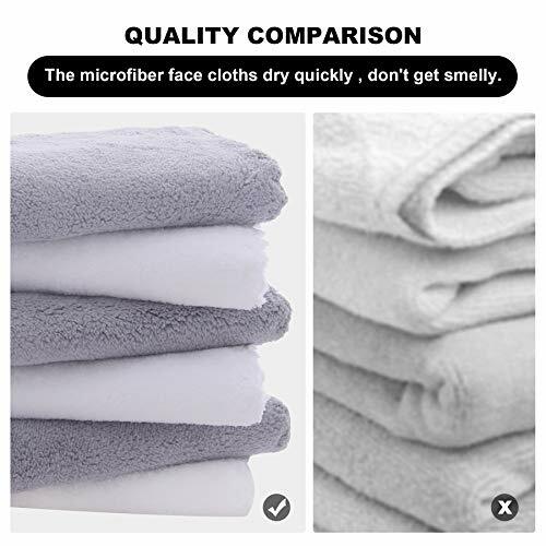 Microfiber Facial Cloths Fast Drying Washcloth 12 pack Soft Makeup Remover Cloth - Picture 6 of 7