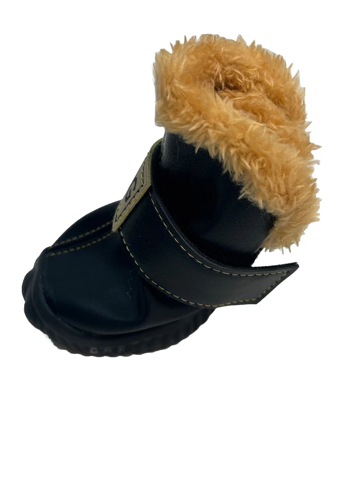 Botas de Perro Protector de Pata Antideslizante Talla 7 Marrón Peludo Interior Foto 3 de 4