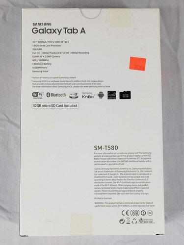 SAMSUNG Galaxy Tab A SM-T580NZKMXAR 10.1" 16GB Wi-Fi Tablet 32GB SD Card Black - Picture 12 of 14