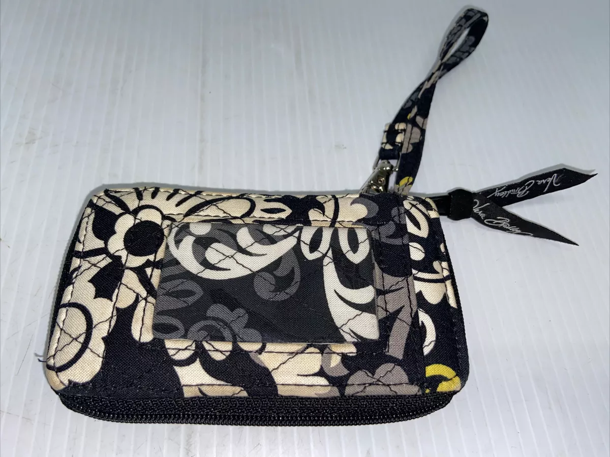Vera Bradley All in One Wristlet Wallet Black Cream NWOT