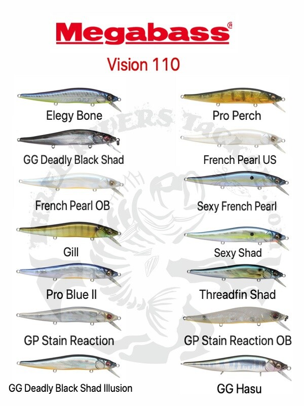 Megabass Vision Oneten 110 Jerkbaits Choose From Over 80 Colors