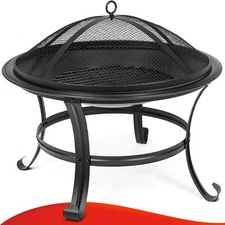 SINGLYFIRE Metal Fire Pit Wood Backyard Patio Garden Stove Fire Pit W/ Cover US