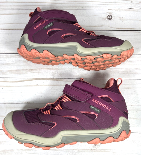 Merrell Girls Waterproof Hiking Boots Shoes Chameleon Pink Youth Sz 4.5 - Picture 2 of 8