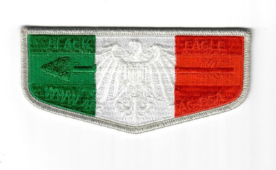 Boy Scout OA 482 Black Eagle Lodge Italy Flag Flap *2014 Edition*