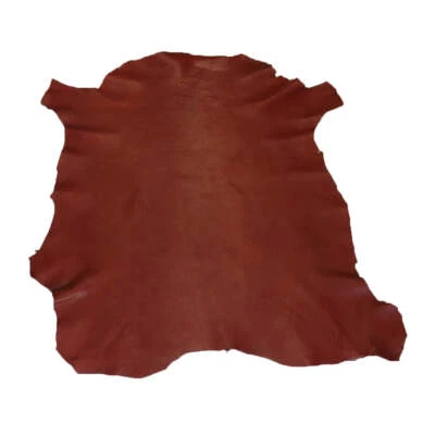 Peau entière de cuir de basane FRANCE - ANILINE - MARRON BRIQUE BAF12 - Photo 1/4