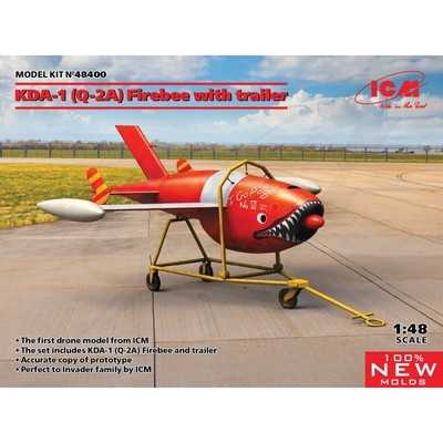 [FR] ICM 1/48 KDA-1 (Q-2A) Firebee with trailer (1 airplane and trailer) - 48400