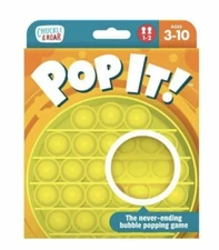 Chuckle & Roar POP IT! Never Ending Bubble Popping Game Yellow FF1-081519 Travel