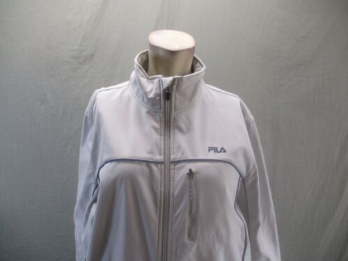 FILA Size L Mens Gray Full Zip Stand Collar Zip Pocket Warm Softshell Jacket 501 - Picture 2 of 9