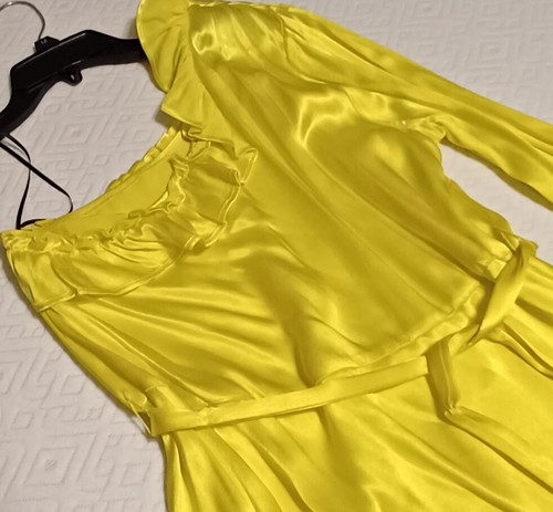 H&M Size 8Yellow one shoulder Asymetric dress VG condition - Picture 2 of 6