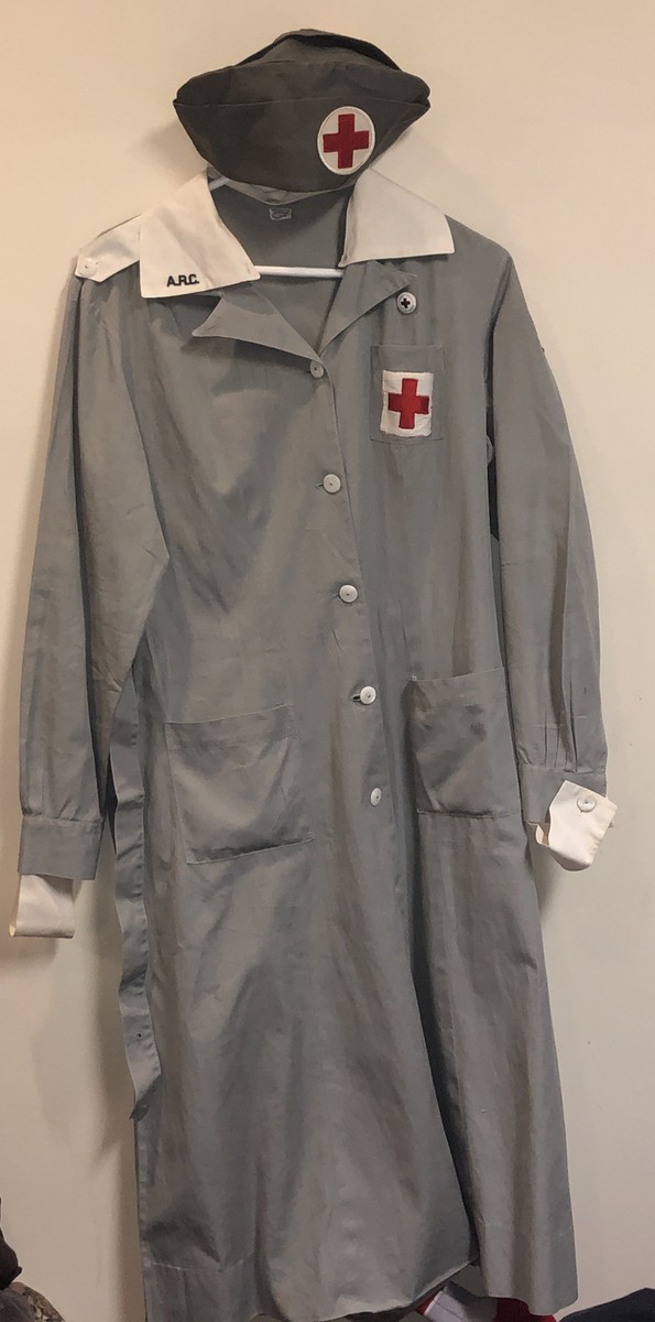 WWII 40s AMERICAN RED CROSS UNIFORM NURSE MILITARY DRESS HAT 