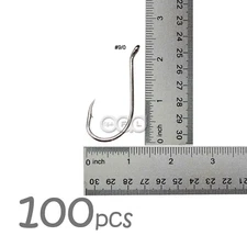 Fishing J Fish Hook Sharp Octopus Hooks Barbed Needle point Size 9/0 - 100pcs