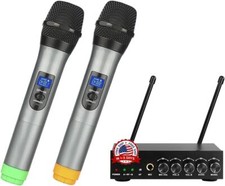Micr fono inal mbrico Sistema de micr fono din mico de mano de doble canal