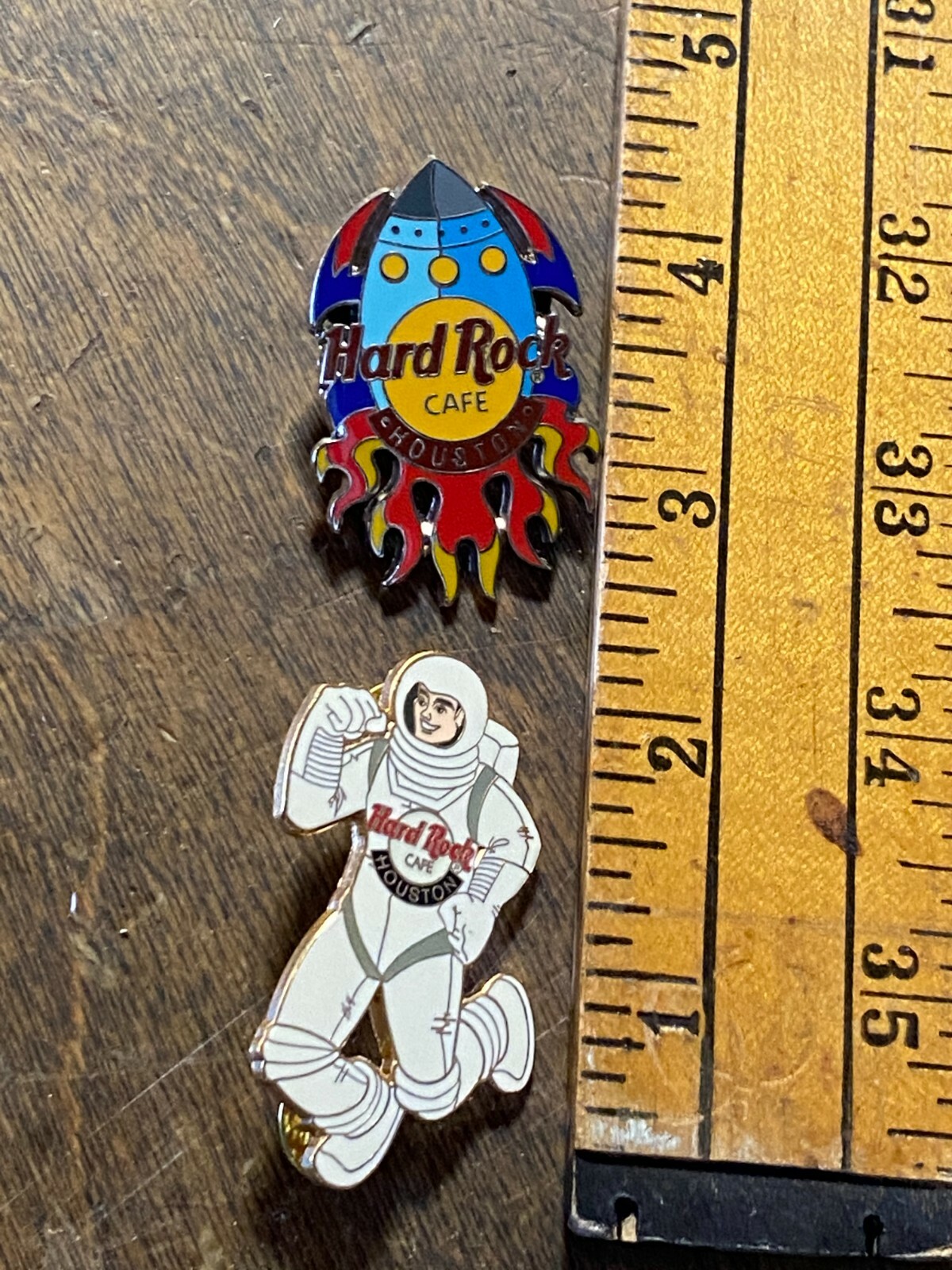 NOS Pair Vintage Hard Rock Cafe Hat Lapel Pin Nasa Astronaut Rocket eBay