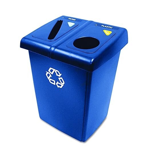 174 Liter Wertstofftonne Station Rubbermaid 2 Stream blau 1792339 extra groß