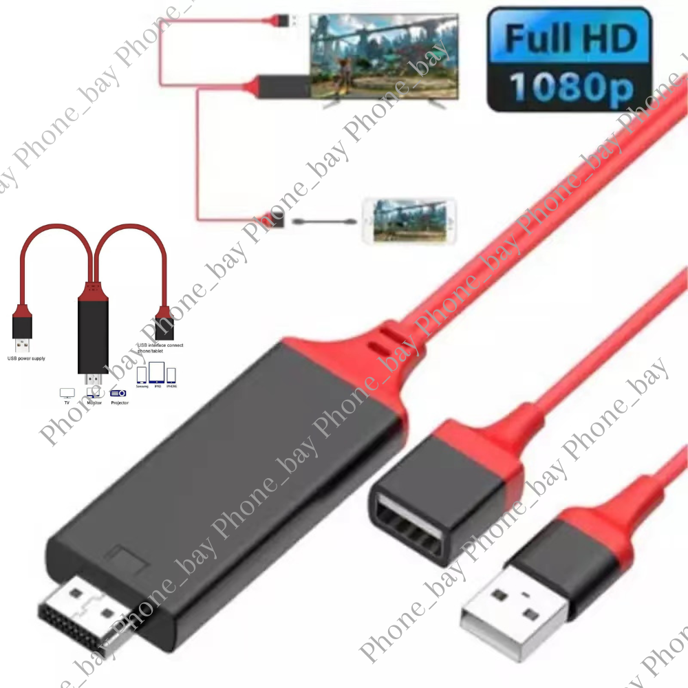 Universal 1080P HDMI Cable for iPhone Android Type C to TV HDTV AV Adapter-image