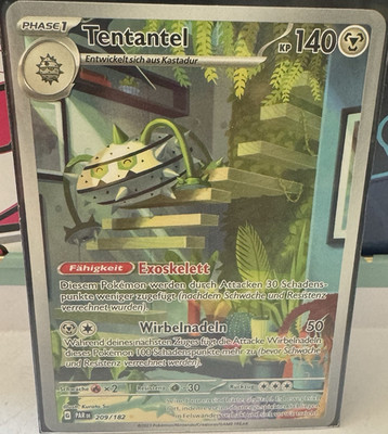 Pokémon Tentantel 209/182 Deutsch TCG Phase 1 Metall 2023 Karte Standardgröße