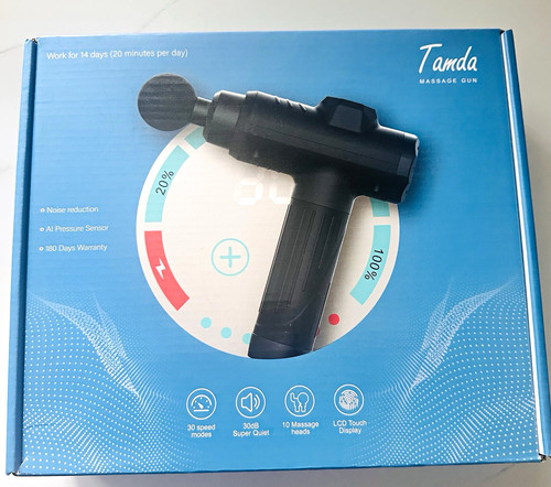 Tamda MS-07 Massage Gun Cordless Rechargeable Handheld 10 Heads Black